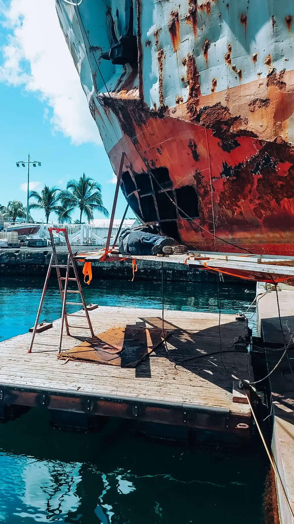 Shell Plate Repair Works - MV Calypso One