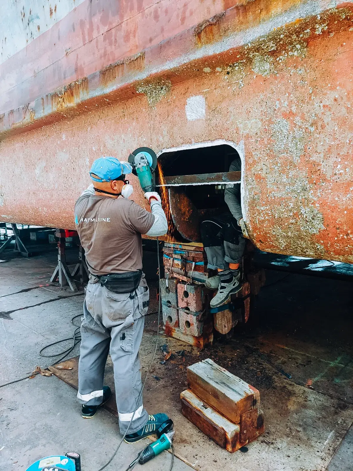 Shell Plate Repair Works - MV Calypso One